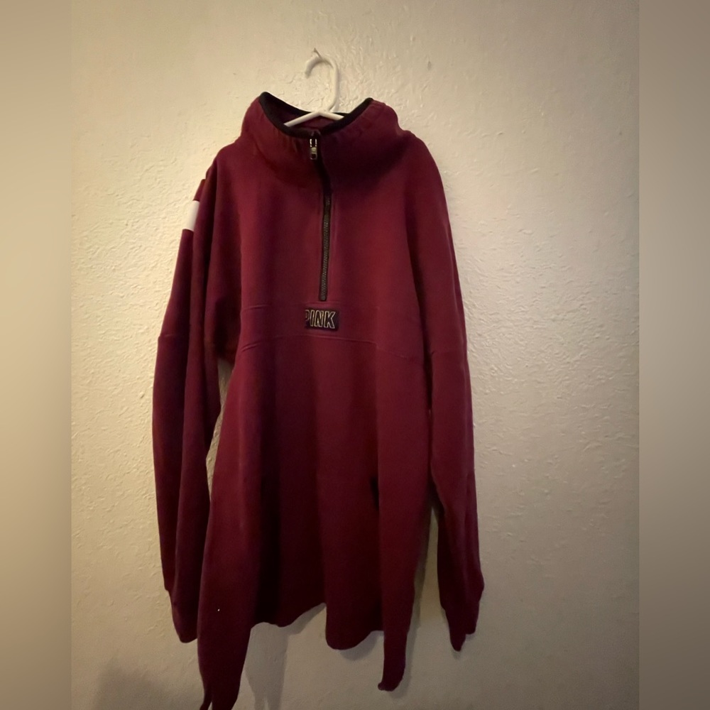 maroon quarter zip
